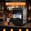 Clear Ice Cube Maker - 8 Crystal 1.2" Large Jelly Ice in 20Mins, 24H Timer, Full Bin &Water Shortage Alert, Self-Cleaning, with 10 Adjustable Ice Sizes for Home Whiskey, Cocktails, and Bourbon