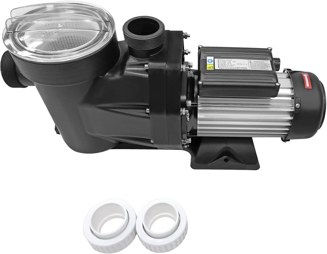 2.5HP Swimming Pool Pump Motor Above Ground Swimming Pool Powerful Self Primming Pool Pump 148 GPM/1850W Filter Pump w/Strainer Basket and Drain Plug