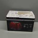 Roter Mond 2 Slice Toaster Retro Stainless Steel with Bagel, Cancel, and Defrost Functions, 6 Bread Shade Settings, Extra Wide Slots and Removable Crumb Tray, White