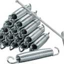 Trampoline Springs Heavy Duty 7Inch Stainless Steel Trampoline Replacement Springs Universal Trampoline Accessories with Spring Tool with 16 Pack