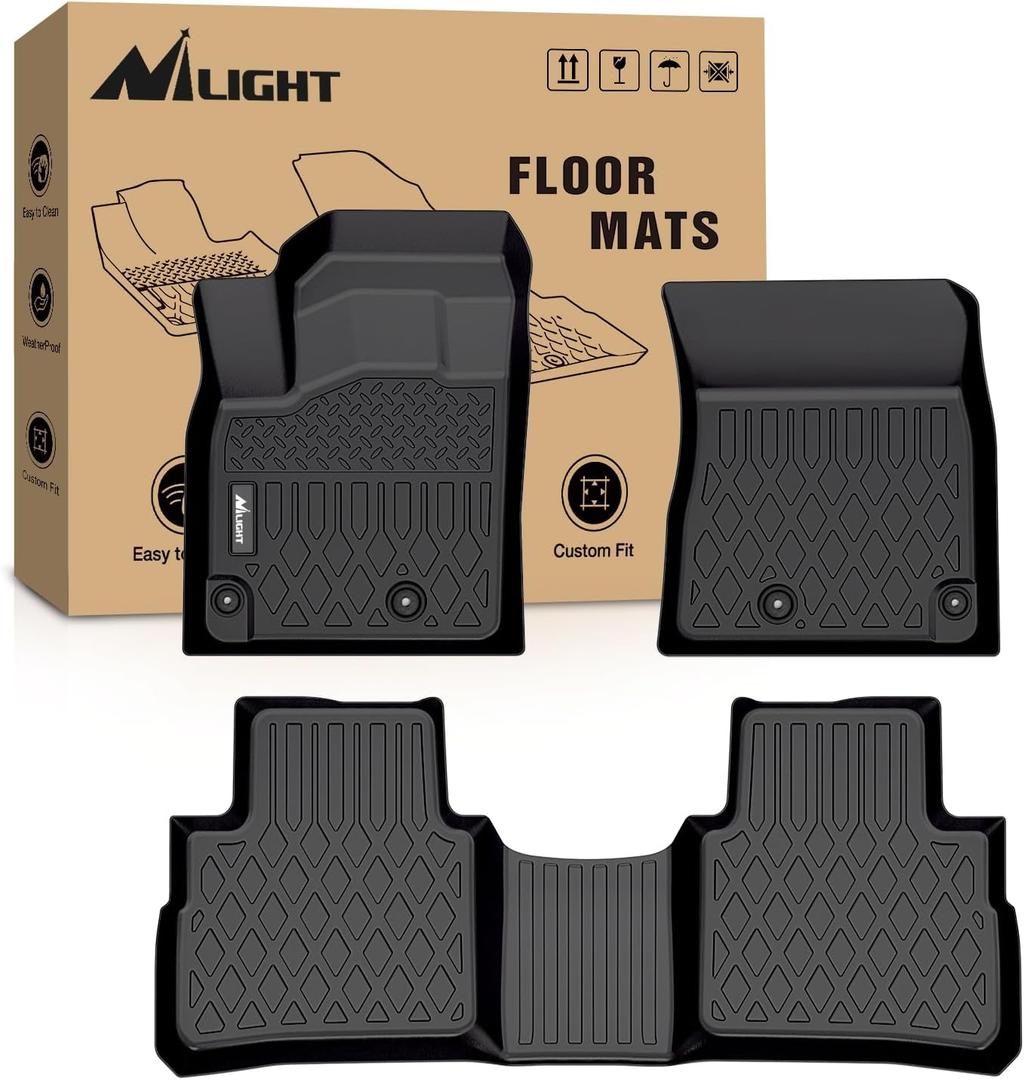Nilight TPE Floor Mats for Nissan Rogue (Not for Rogue Sport) 2021 2022 2023 2024 2025 2026 All Weather Custom Fit Heavy Duty Floor Liners