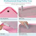 CUHIOY Dog Potty Tray Toilet 20"x14", Indoor Pee Pad Holder, Pink