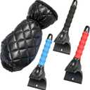 3 Pcs Ice Scraper for Car Windshield with Glove Ice Scraper Mitt Winter Frost Removal Tool for Car, Truck, and SUV Windows