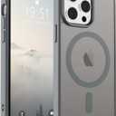SUPFINE Magnetic for iPhone 13 Pro Case (Compatible with MagSafe) (Military Grade Drop Protection) Slim Translucent Matte Shockproof with Anti-Fingerprint Phone Case,Gray