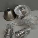 Audickic 2 Pack Pendant Lights Kitchen Island, Farmhouse Hanging Lights Fixtures with Metal Shade, Rustic Kitchen Pendant Lighting Over Island for Dining Room, Brushed Nickel, AD-2151-1P2-SN