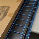 FDW Dog Crate for Medium Dogs 36 Inch Folding Metal WirePet Cage Double Door W/Divider Panel Indoor Outdoor Kennel Leak-Proof Plastic Tray,Blue