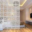 White Hanging Room Divider,12 Pieces Wood-Plastic DIY Panel Screens Partition Wall Dividers Room Decoration with All Accessories 11.4x11.4 Inch (A2)