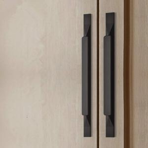 Kitchen Cabinet Pulls - Black Cabinet Handles - 5 Pack Long Cabinet Hardware for Drawers Dresser Furniture Pulls (13.86 inches Hole Center - 19.69 inches Length)