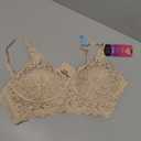 Maidenform Womens Wireless Bralette, Pure Comfort Lace Longline Bra, Convertible For Bra, Paris Nude, 36C US