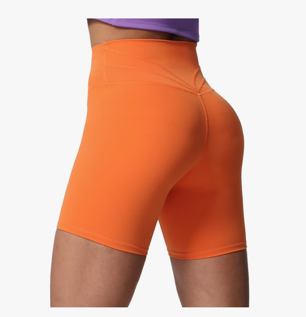 Aoxjox Trinity Workout Biker Shorts for Women Tummy Control High Waisted Exercise Athletic Gym Running Yoga Short Size XXS