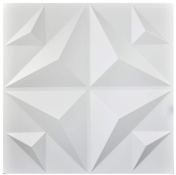 Art3d Decorative 3D Panels Textured Wall Design Board, White, 12 Tiles 32 Sq Ft Modern Size 19.7" x 19.7"