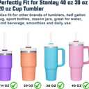 2 x 10 Pcs Replacement Straw for Stanley Cup 40 oz 30 oz 64 oz Tumbler, Dishwasher Safe Clear Reusable long Straws with Cleaning Brush for Stanley Adventure Tumbler Accessories