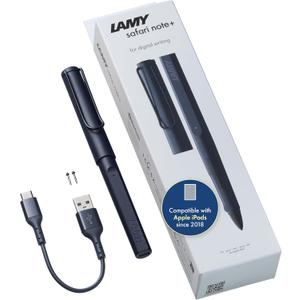 LAMY Safari Note+ Steel Black iPad Pen - Stylus Pen with Palm Rejection, tilt Sensitivity & Ergonomic Grip - Compatible with Various iPad Models & Generations - up to 10 Hours Battery Life