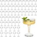 Houmury 56 Pcs 7oz Plastic Wine Glasses Unbreakable Wedding Plastic Champagne Flutes Goblet Glasses Reusable Clear Acrylic Martini Drinkware For Birthday Party (56, Clear)
