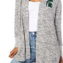chicka-d Women's Cozy Fleece Cardigan Heather Grey, L