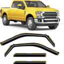 in-Channel Window Rain Guard for Ford F150 2015-2020 SuperCrew (Fit for Ford F250-F550 2017-2025) Rain Guards Side Truck Window Visors Vent Visor Window Deflectors Vent Shades Car Accessories