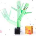 Mini Wacky Waving Inflatable Tube Guy Prank Office Humor Mini Inflatable Tube Man with Blower and USB Powered for Store Fronts Parties Home Decor Birthday Gift-Green