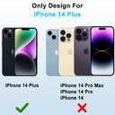 SOGCASE Belt Clip Holster Compatible with iPhone 14 Plus Defender Case with 360° Rotating Stand - Heavy Duty Protection Anti-Drop Shockproof, Black