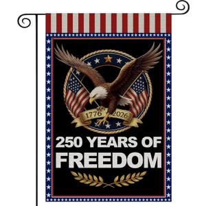 250 Years of Freedom Garden Flag Blessings American 250 Yard Decorations 250th Anniversary Banner Farmhouse Porch Patio Lawn Outdoor Home Decor Double Sided 12x18 Inch