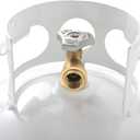 Flame King YSN401 Steel Propane Tank Cylinder With Overflow Protection Device Valve, 40 Lb, White
