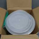12PCS 5.75/7/8/10 in Clear Nursery Pots with Drainage Plant Pots, 5.75 7 8 9.58 inch