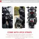 Motorcycle Tool Bag - PU Leather Vintage Saddlebag with 3D Skull Design, Universal Waterproof Fork & Handlebar Bag for Harley, Suzuki, Kawasaki & for All Motorcycle Enthusiasts.