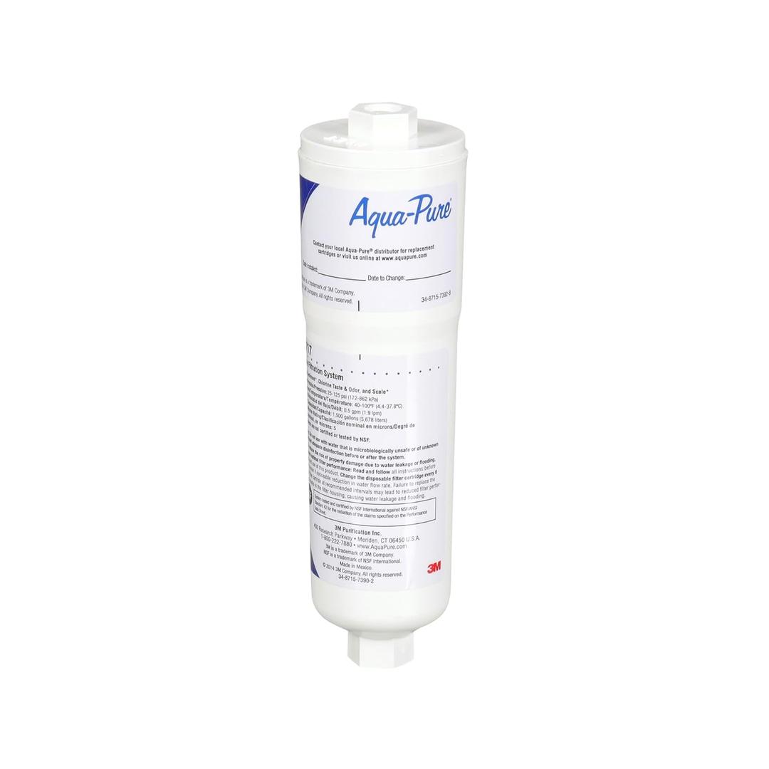 Aqua-Pure AP717 Inline Water Filter for Refrigerator, Ice Maker and Drinking Fountains, Inhibits Scale Build-Up, Removes Sediment