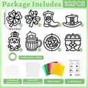 32 Sets Spring Suncatchers Craft Kit Flower Pot DIY Window Art Sun Catchers Stained Glass Ornament Colorful Plant Paper Crafts Home School Classroom Decorations Creative Project Activity Game