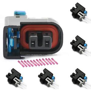 Pack of 6 88988814, PT2135, PTA1096, 57-5356 4.2L Fuel Injectors Connector Harness Pigtail Fit for Chevy Trailblazer Ext Colorado 1999-2007 Fit for Gmc Envoy XL Xuv 2002-2007, # 17113680
