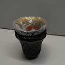 Ceiling Fan Replacement Globes, 4 Pack Chrysanthemum Pattern Fixture Replacement Globes Shades with 1-5/8" Fitter, ALUCSET 4.5" Height and 4-3/4" Diameter, Metal Cover for Pendant Lamp Wall Lamp (Black Gold Chrysanthemum)