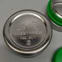LunchBots Rounds Leak Proof 4 oz. Stainless Snack Container Jar, Set of 2, Green Lids, Best By: 18/08/2025