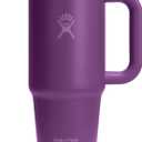 Hydro Flask Coffee Travel Tumbler Mug  Insulated Stainless Steel, Leak Resistant Hot & Iced Coffee Cup 24 Oz Beachplum Purple