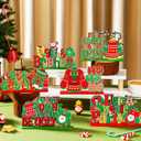 DoubleFill 6 Pcs Christmas Ugly Sweater Party Decorations Ugly Sweater Party Table Decor Christmas Wooden Centerpieces Xmas Tabletop Sign Ugly Sweater Display with Letters for Holiday Party Supplies