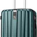 Hanke 20 Inch Carry On Luggage 22x14x9 Airline Approved Lightweight PC Hard Shell Suitcases with Wheels Travel Luggage Rolling Suitcase Travel Luggage Bag for Weekender(Blackish Green)