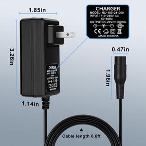 24V Charger for Electric Scooter Razor MX350 Electric Scooter Dirt Bike E100 E175 E200 E200S E300 E300S E500 Pocket Mod, Sports Mod and Dirt Quad