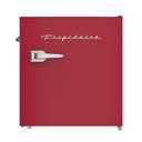 Frigidaire EFR176 Retro Compact Fridge with Chiller Mini Refrigerator with Built-in Bottle Opener for Office, Bedroom, Dorm Room or Cabin, 1.6 cu ft 16" D x 18" W x 18.5" H, Red