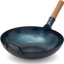 36 cm Blue Carbon Steel Wok with Round Bottom
Blue Pre-Seasoned Pow Wok for Stir Fry, BBQ & Camping – Traditional Chinese Cookware – Gas Stoves & Open Fire Only