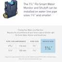 Moen Flo Smart Water Monitor and Automatic Shutoff Sensor, Wi-Fi Connected Water Leak Detector for 1-1/4-Inch Diameter Pipe, 900-002