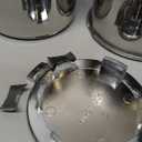 2Pcs 3.19" Push Through Wheel Center Caps Stainless Trailer Hub Cap for Truck SUV RV Wheel Rim (Fit 3.19" Bore 3.52" H Chrome)