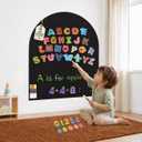 Arch Magnetic Wall Decal for Kids | 39.4'' x 31.5'' | Magnet Wall for Kids | Chalk Board Wall | Peel and Stick Magnetic Chalkboard for Wall | Magnetic Wall Board | Magnetic Play Wall