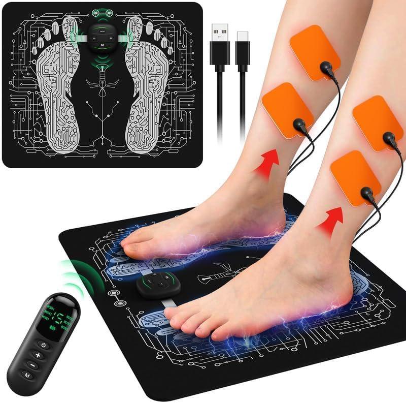 EMS Foot Stimulator, Foot Massager Mat  Stimulator Pad  Foldable Feet and Massage Machine for Improved Muscle Performance and Fatigue Relief, EMS Stimulator-10