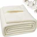 Natural Cotton Batting for Quilting - 150g/m Lightweight, 40"x40" - Crafting Material for Blankets, DIY Projects, Home Decor