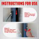 Door Hinge Adjustment Tool for 1425mm Flag Hinges, Heavy Duty Steel Hinge Bender Wrench for Fire, Security & Cleanroom Doors, Easy Repair with Ergonomic Handle (23-25mm)