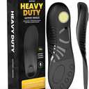 220+ lbs Heavy Duty Arch Support Insoles - Welnove Plantar Fasciitis Insoles with High Arch Support Orthotic Inserts for Flat Feet Standing All Day Work Boot Insoles for Women 14-15 and Men 12-13.5 (Black)
