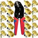 SMA cable crimping tool and 10pcs SMA male to female connectors for RG174 RG316 wifi antenna extension cable
