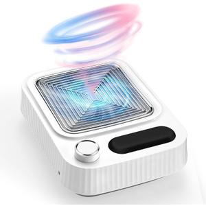 Nail Duster Collector, 4000RPM Dust Collector Nail Tech with Wrist Rest, Detachable Nail Dust Collector Filter-0-100% Suction Control, WhiteCooling System for Salon & Home.