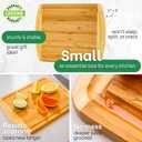 GREENER CHEF 12 Inch Small Bamboo Cutting Board with Lifetime Replacements - Small Wooden Chopping Board for Kitchen, Meat, Vegetables, Cheese, Bread, Charcuterie, and Everyday Food Prep (Two-Tone)