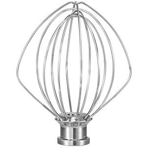 K45WW Dishwasher Safe Wire Whip Attachment 6 Wire Whisk Upgrade Real Stainless Steel Fits KitchenAid Tilt-Head Stand Mixer for Egg Heavy Cream Beater, Cakes Mayonnaise