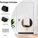 1-3/4" x 36" U-Shaped Door Sweep with Kick Plate, Aluminum Screw-On Draft Stopper, Weather Stripping Seal for Interior Exterior Doors, Blocks Dust Drafts(Black)