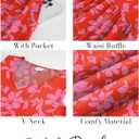 XIEERDUO Summer Dresses for Women 2026 Casual Classy Dress V Neck Swimsuit Coverups Fashion Clothing (M)